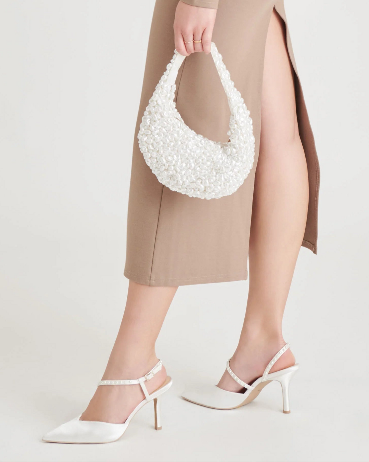 Dolce Vita Pearla Shoulder Bag | White Faux Pearl