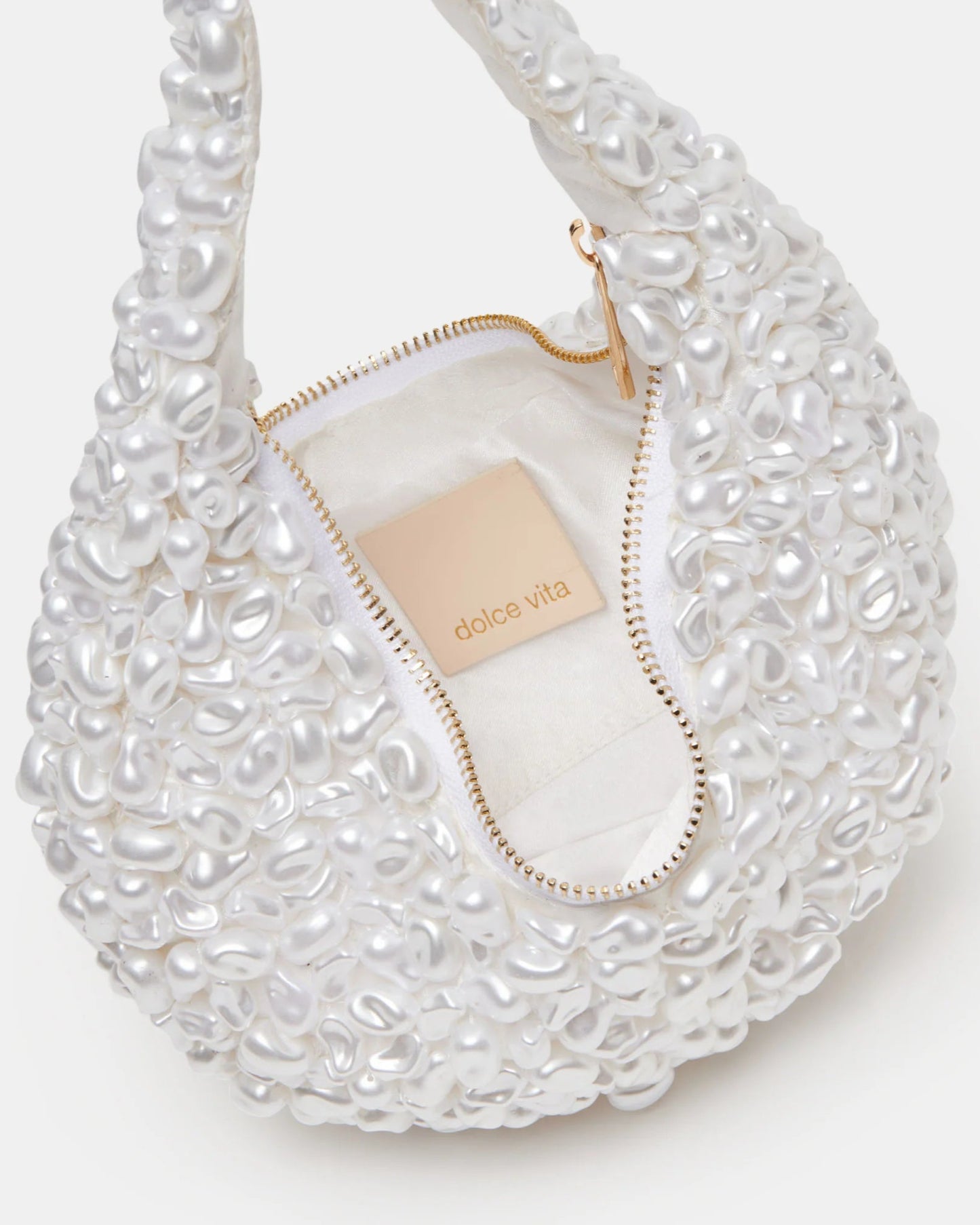 Dolce Vita Pearla Shoulder Bag | White Faux Pearl