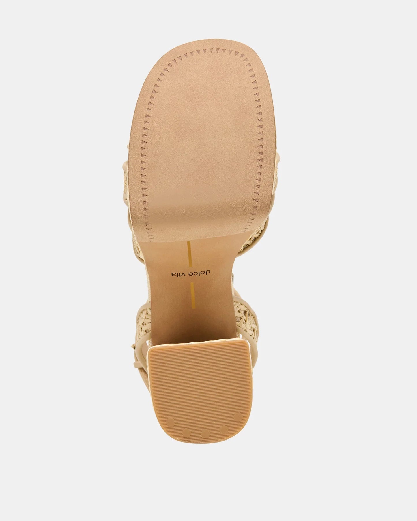 Dolce Vita Danila Heels | Light Natural Cross Hatch Raffia