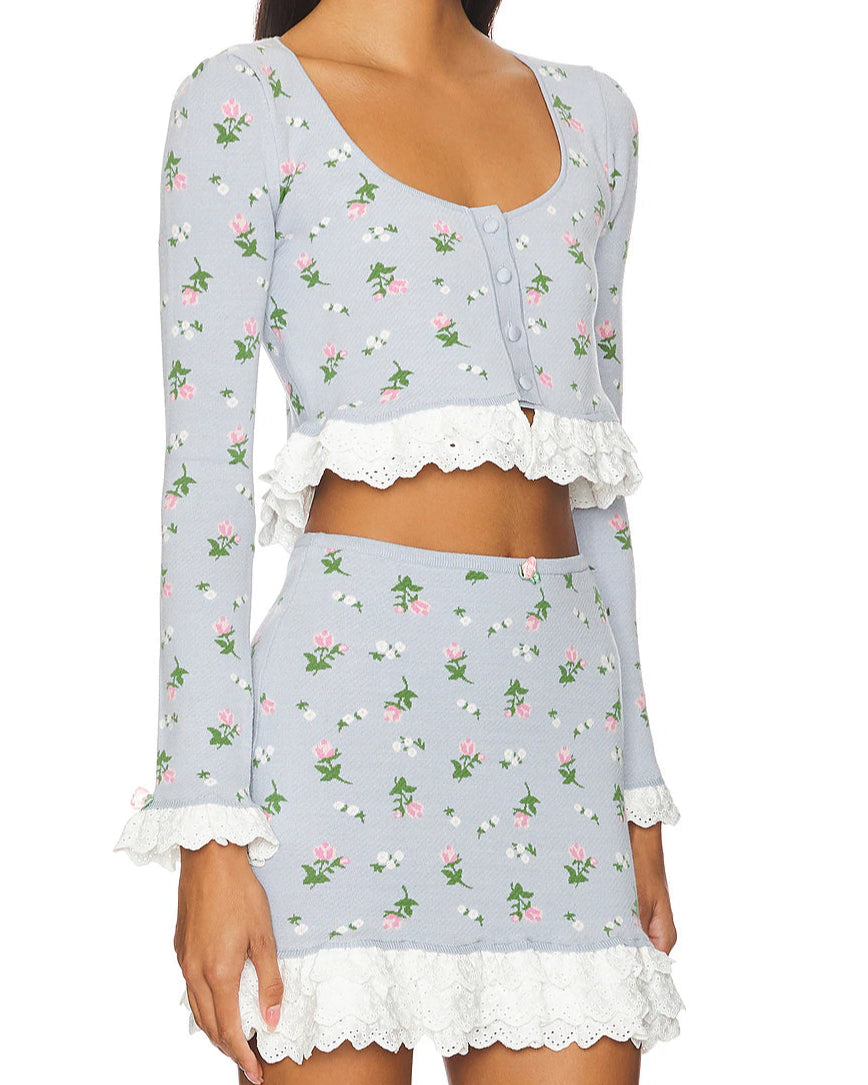 For Love & Lemons Amalia Knit Cardigan