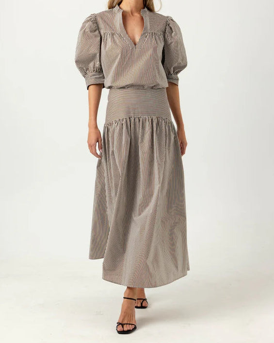 Sundays Ingrid Top | Umber Stripe