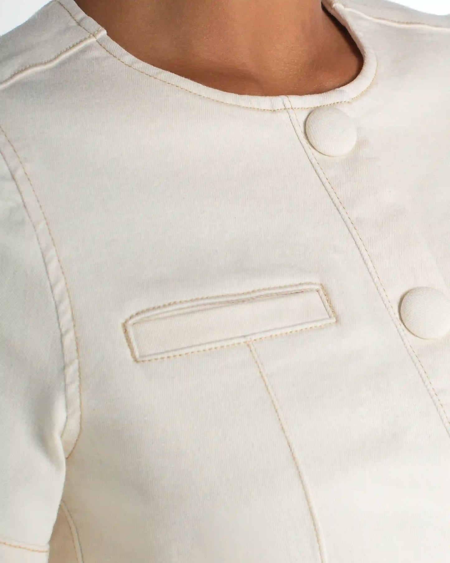 Liverpool Short Sleeve Cropped Jacket | Desert Dunes