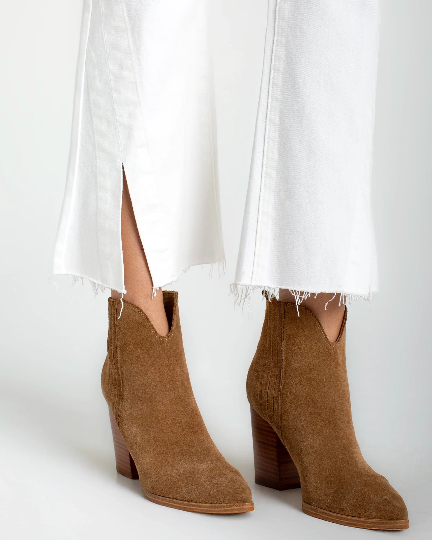 Liverpool Hannah Crop Flare Twisted Slit | Bright White