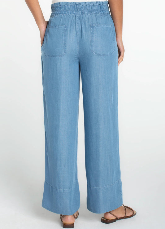 Liverpool Cinch Waist Pants | Sunlit Blue