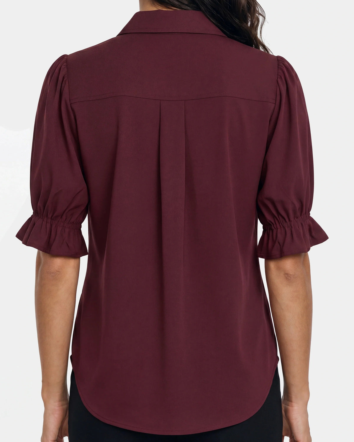 Liverpool Snap Front Knit Shirt | Dark Oxblood