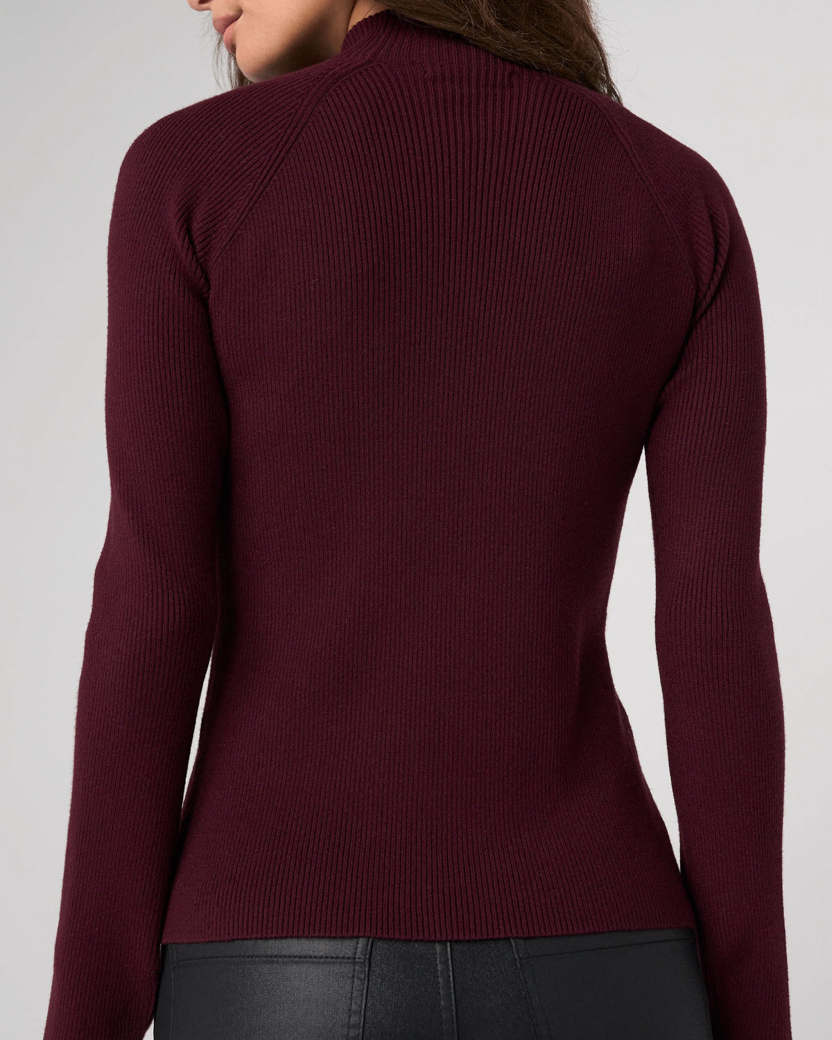 Liverpool Long Sleeve Turtle Sweater | Dark Oxblood