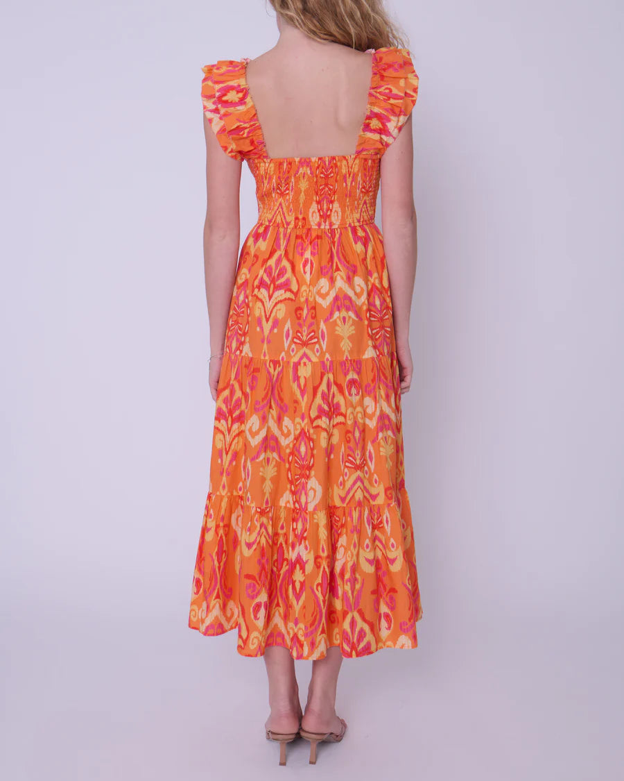 Love the Label Lyndsey Long Dress | Gilded Ikat Print