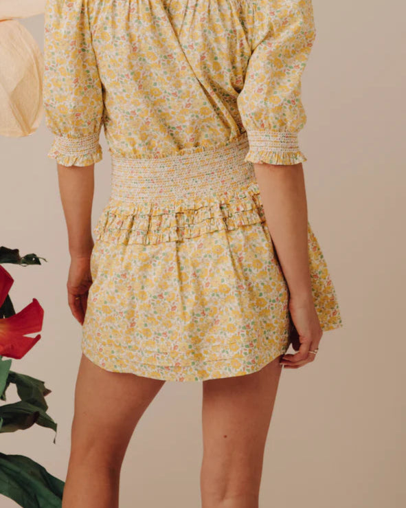Love the Label Liberty Fabric Linnia Skirt | Mrs Stoneley Yellow