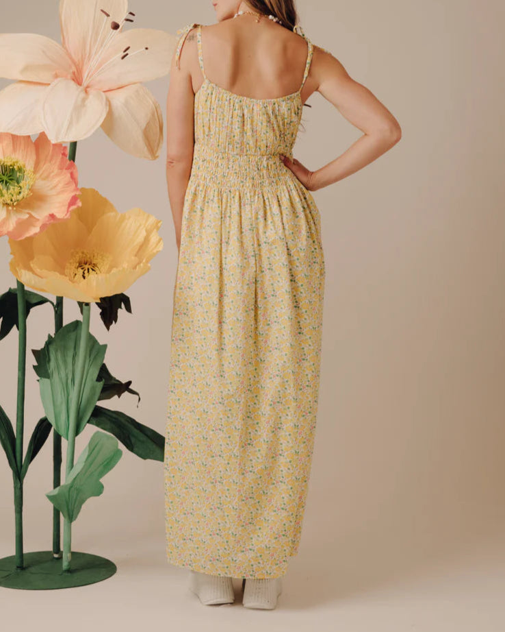 Love the Label Liberty Fabric Margaux Dress | Mrs Stoneley Yellow