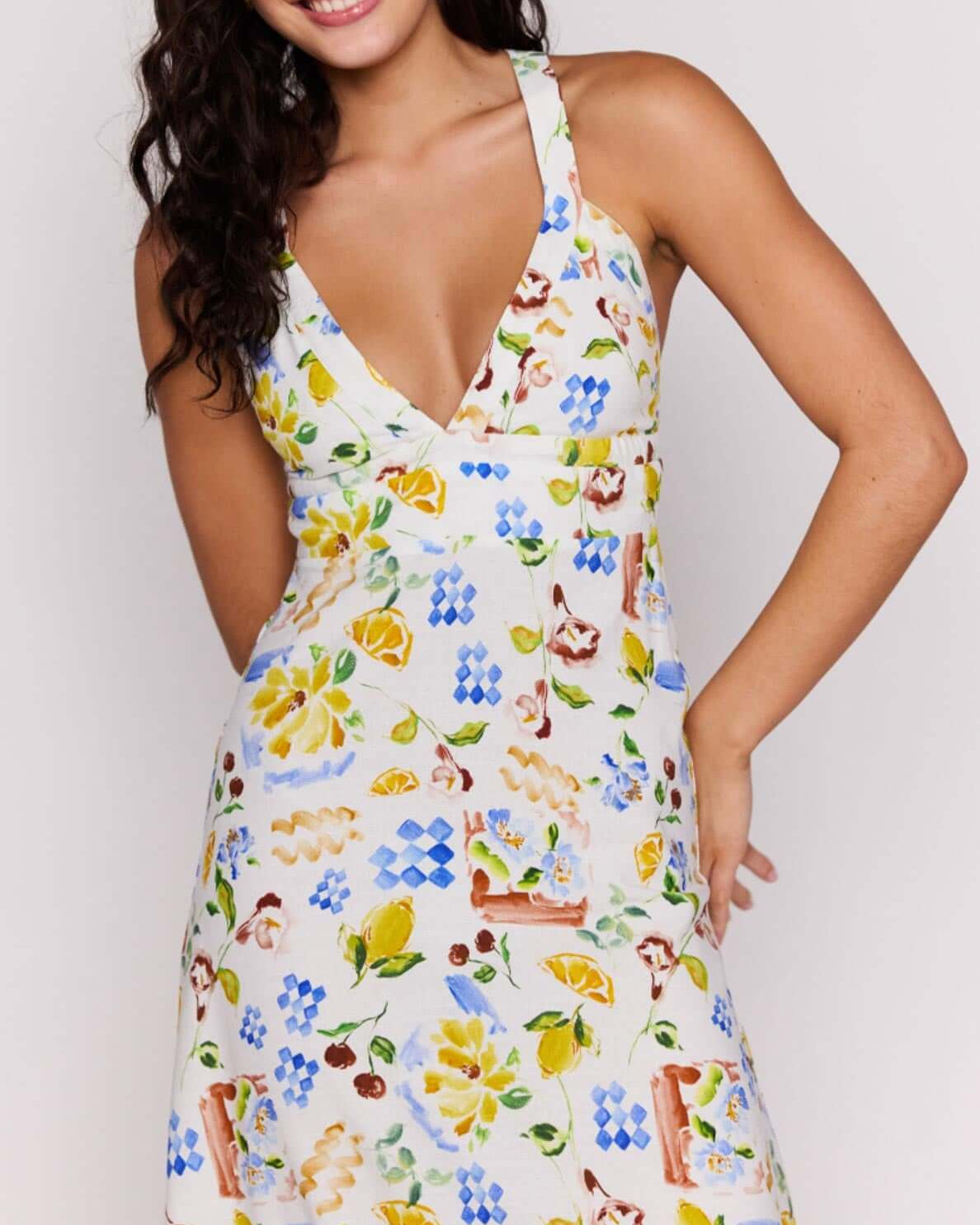 Mink Pink Riviera Cross Back Midi Dress