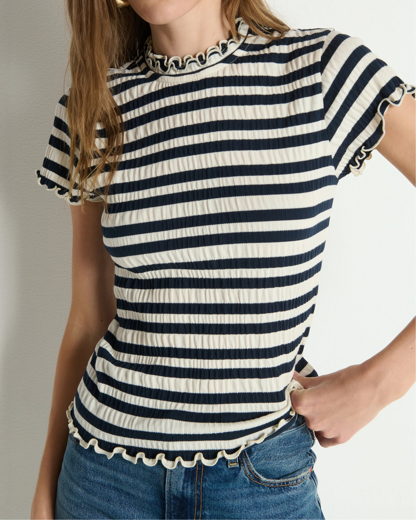 Nation Natalia Top | Crinkle Stripe