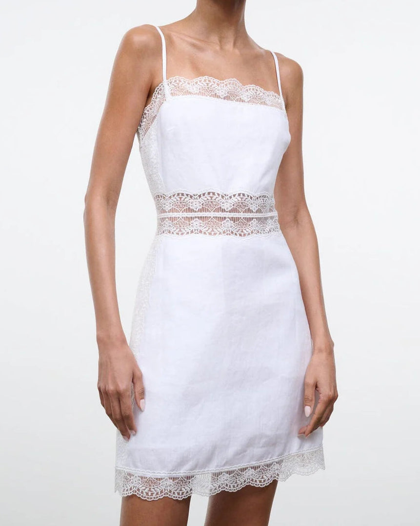 Staud Amalina Linen Mini Dress
