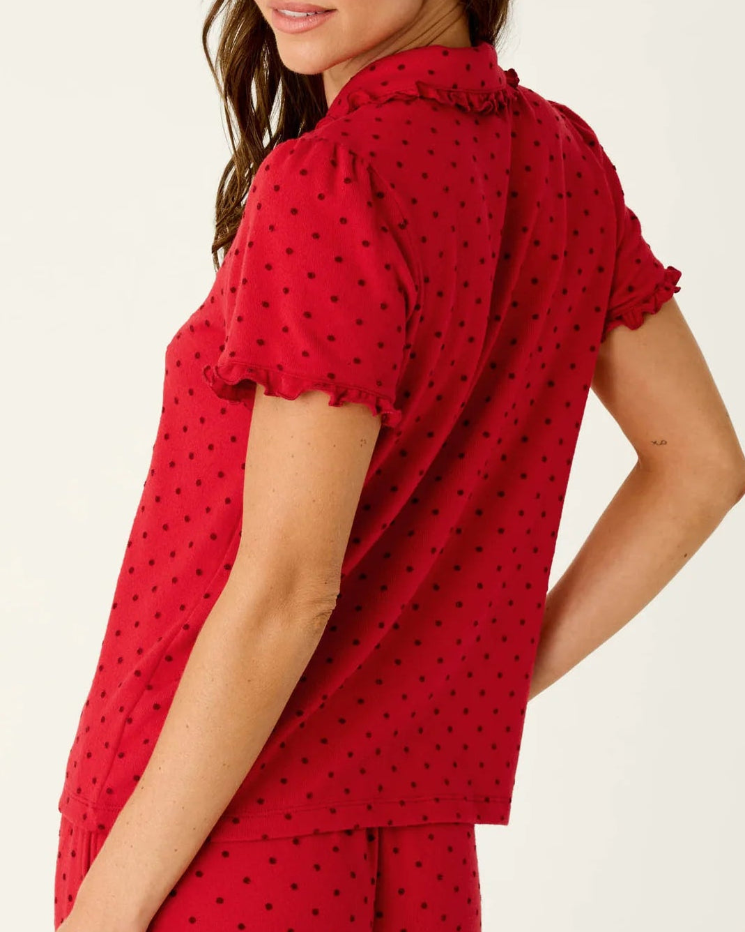 PJ Salvage Femme de Tonal Dot Short Sleeve | Lipstick