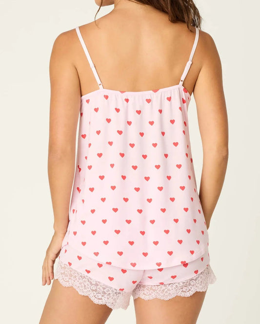PJ Salvage Wildest Dreams Heart Print Shorts Set