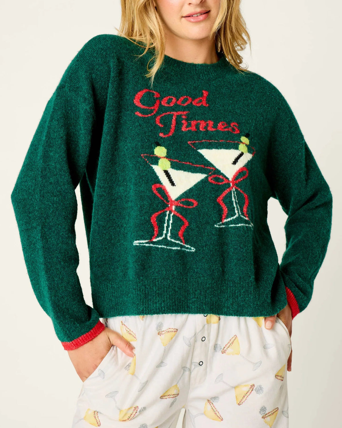 PJ Salvage Good Times Snuggle Sweater | Dark Pine