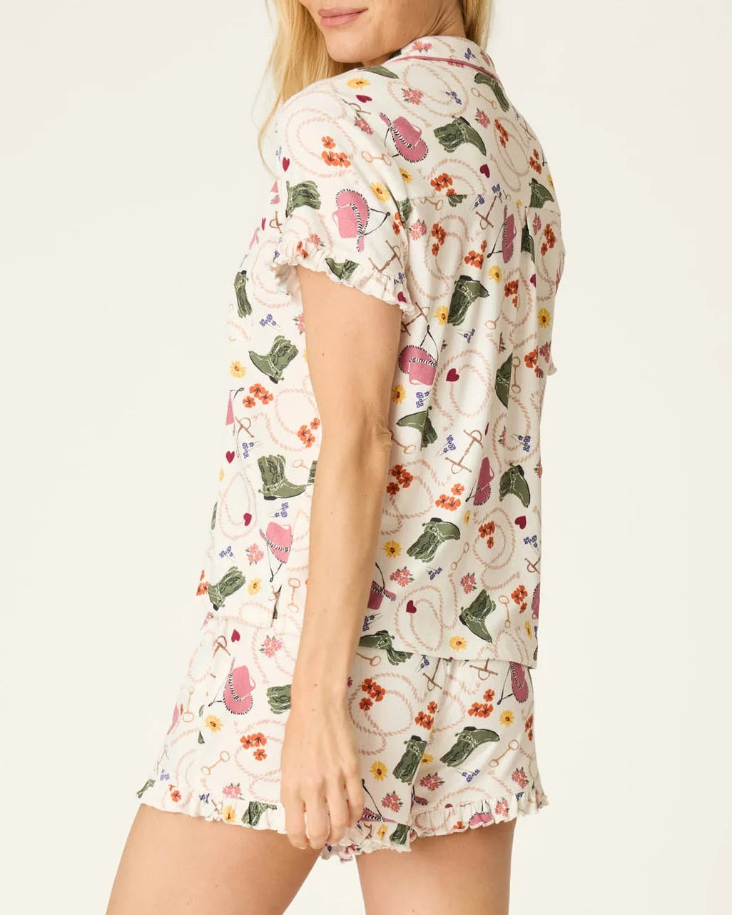 PJ Salvage Saddle Up Western Print 3-Piece PJ Set