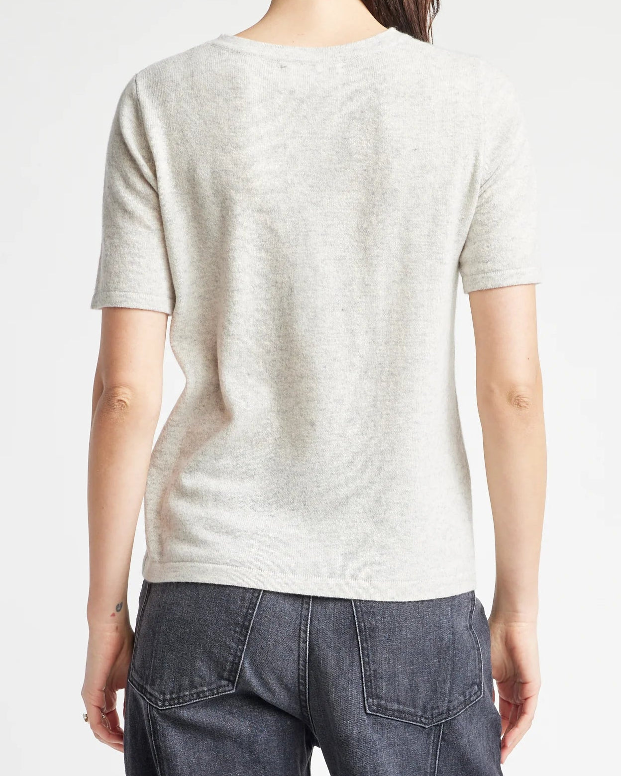 Self Contrast Brea Cashmere T-Shirt Sweater