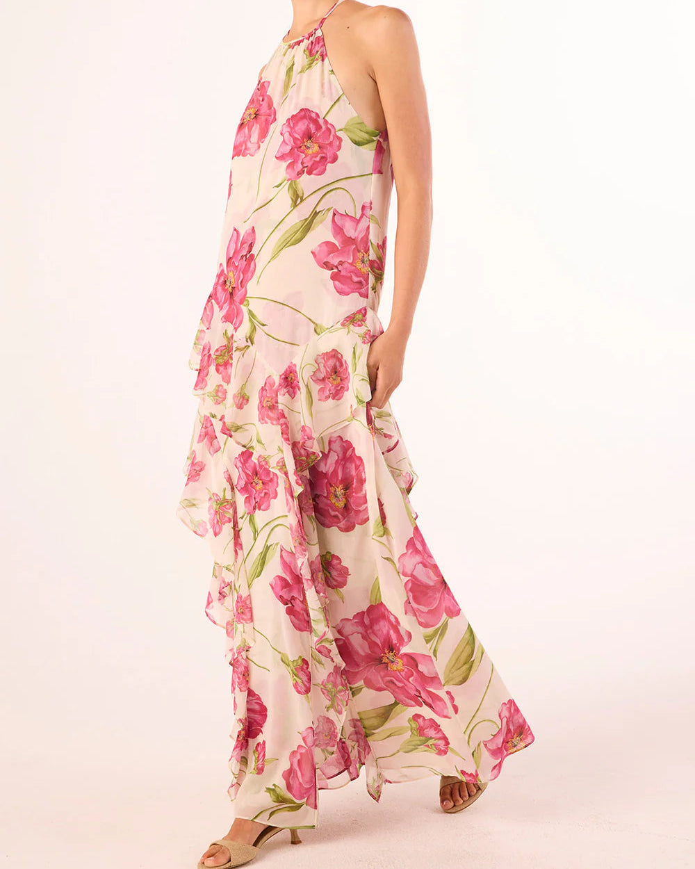 Misa Novah Dress | Fuchsia Blooms