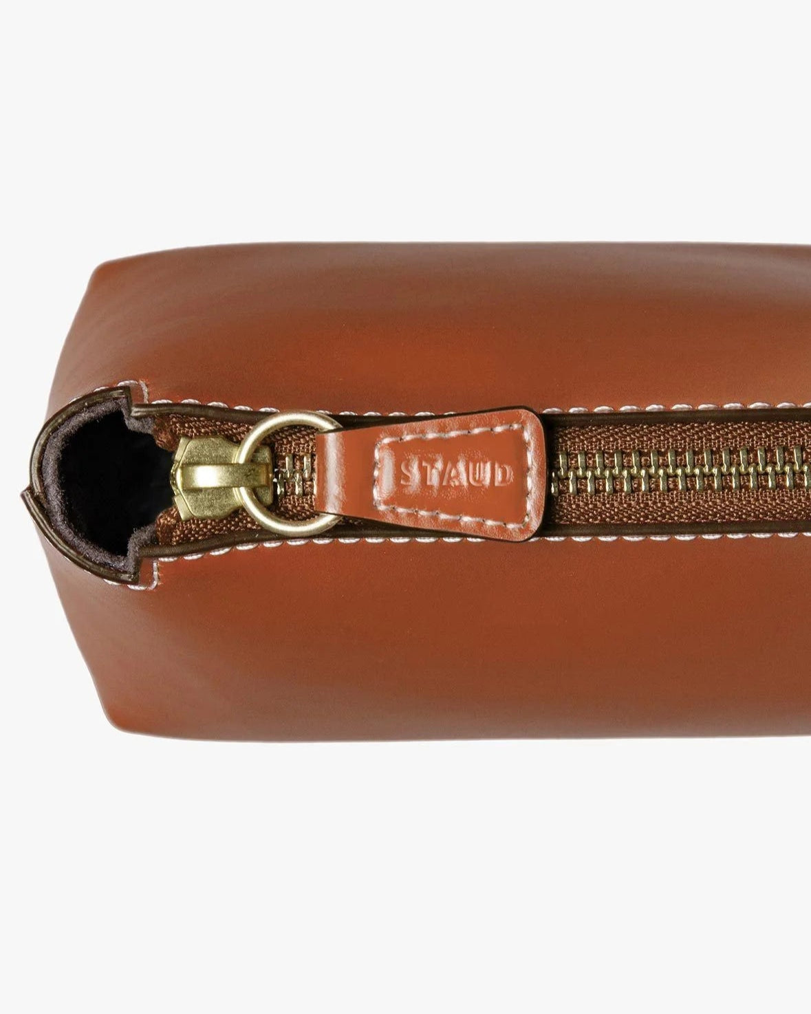Staud Mini Shirley Leather Bag Tan