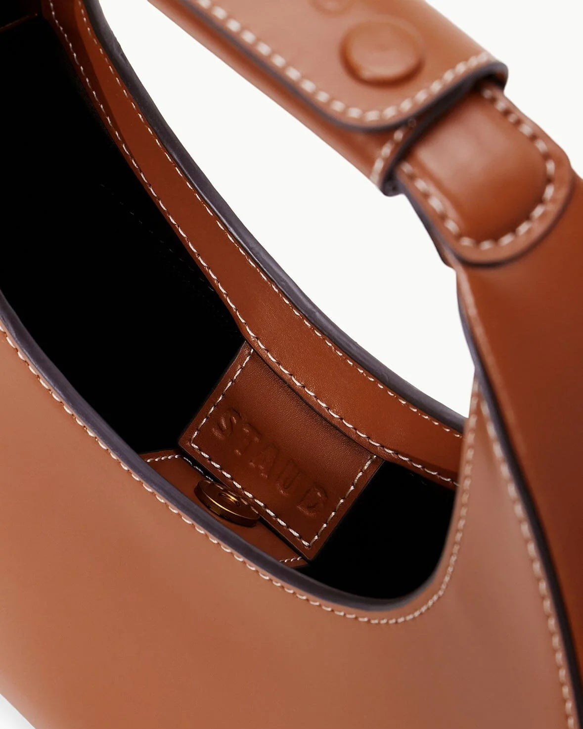 Staud Mini Moon Bag Tan