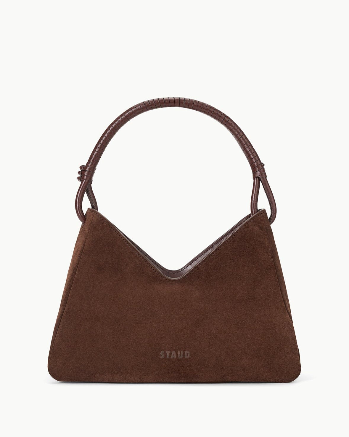 Staud Valerie Shoulder Bag | Mahogany Suede