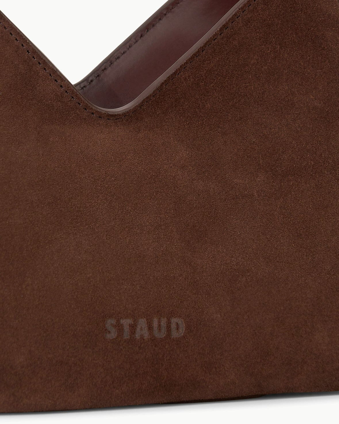 Staud Valerie Shoulder Bag | Mahogany Suede