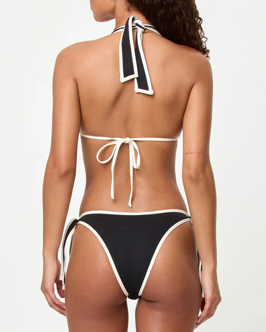 LSPACE Mac Bikini Top | Black/Cream