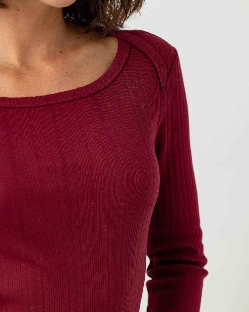 Sundays Pointelle Sam Tee | Syrah