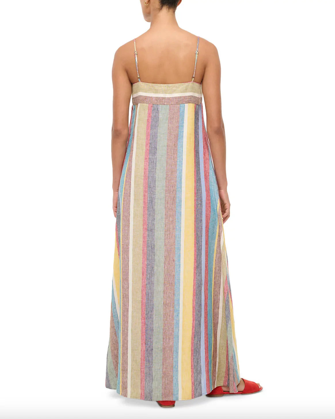 Staud Laura Stripe Linen Maxi Sundress | Market Stripe