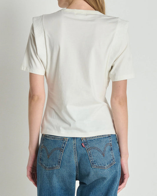 Nation Thea Sleeve Inset Top | Porcelain