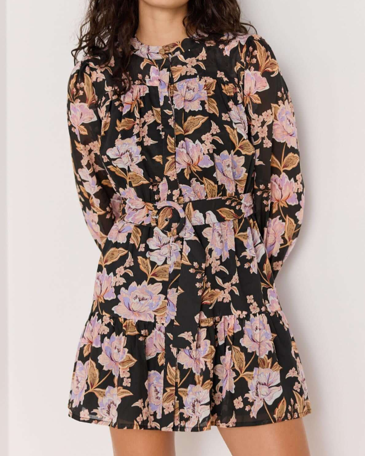 pink mink dress Sunset Tonal Mesh Mini Dress