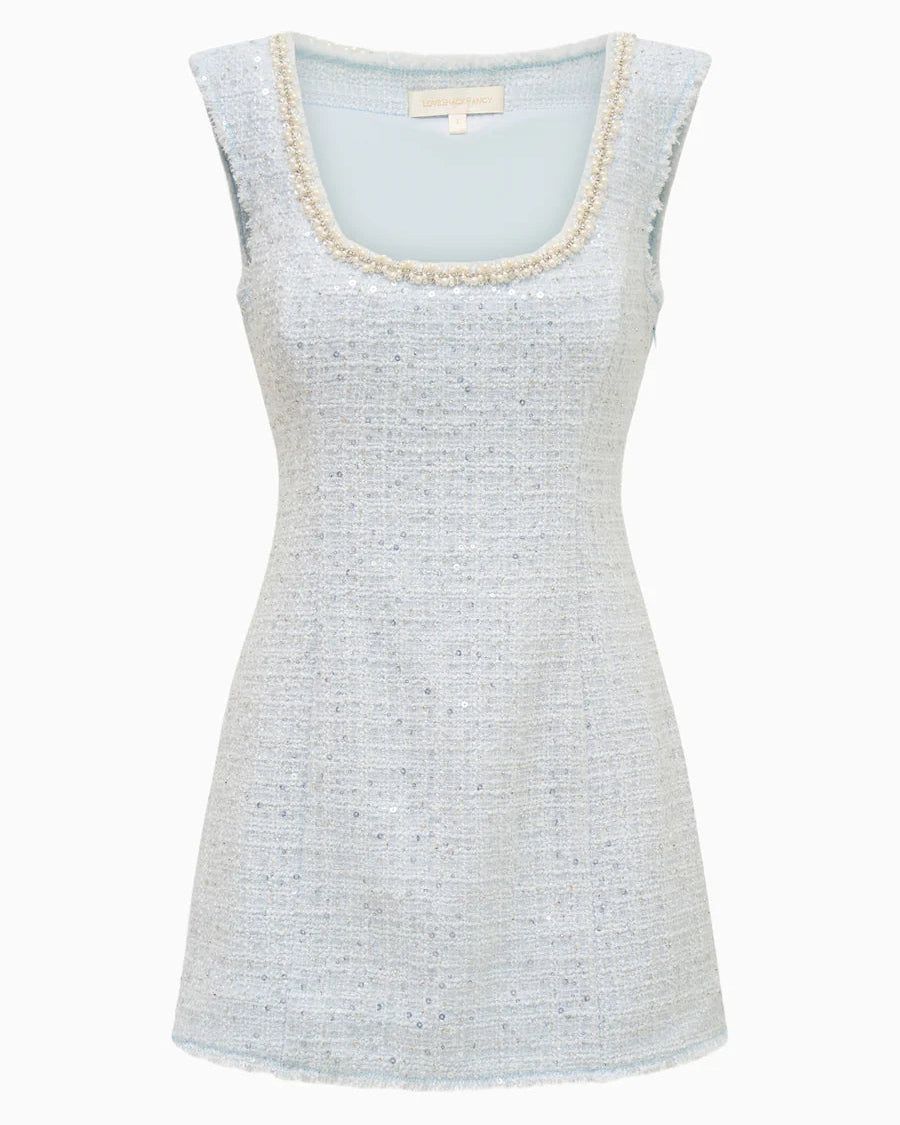 Love Shack Fancy Adelaine Sequin Tweed Mini Dress | Country Air
