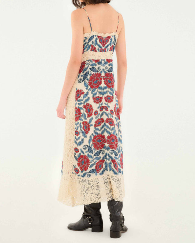 Farm Rio Sand Francesca Midi Dress