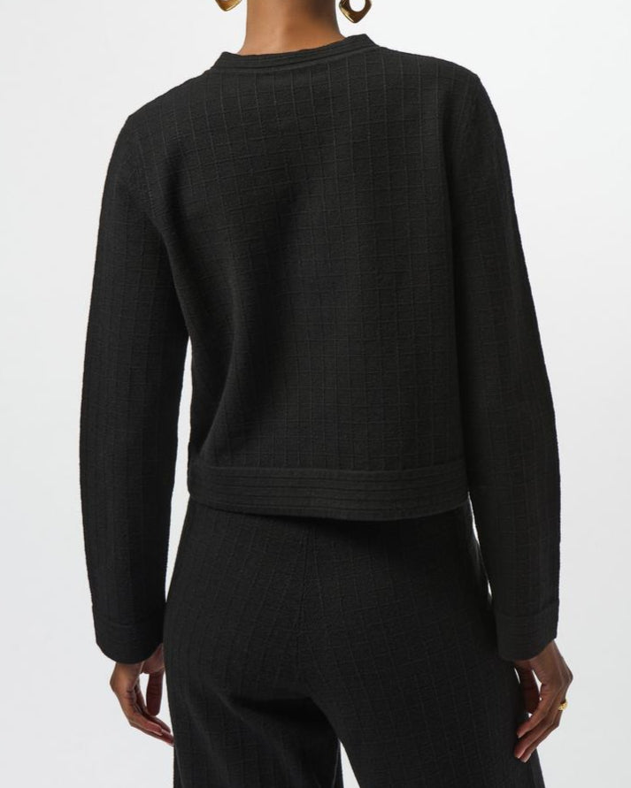 Joseph Ribkoff Knit Sweater Knit Jacket | Black