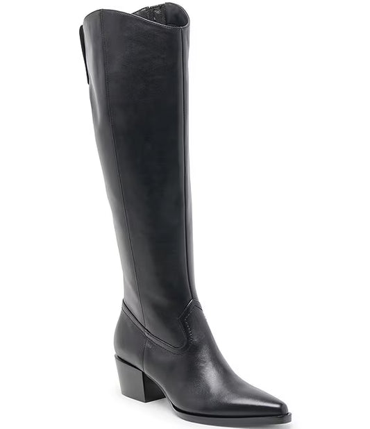 Dolce Vita Virona H2O Leather Tall Block Heel Boots | Black