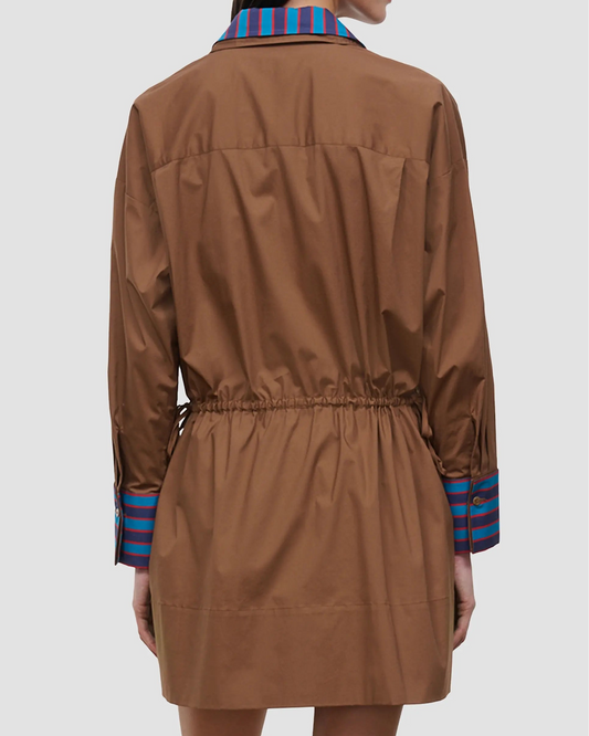 Staud Uptown Mini Dress | Cigar/Potter Stripe