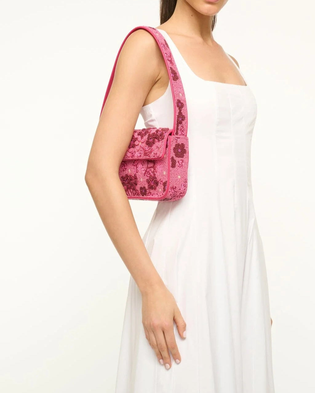 Staud Tommy Beaded Bag Blossom Garden Party