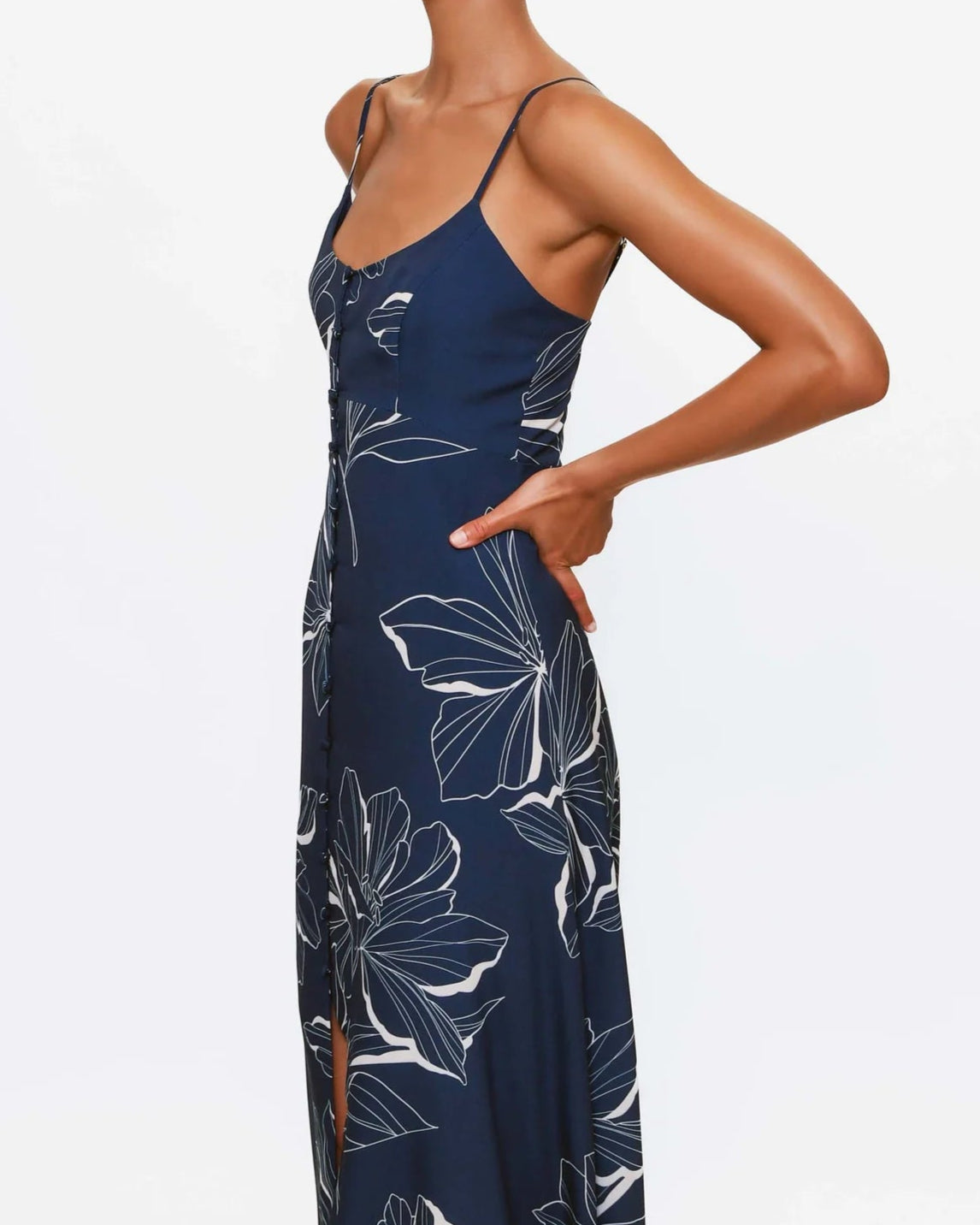 Hutch Valente Dress | Navy Two Tone Floral