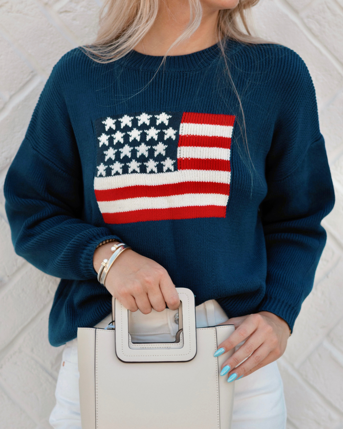 Le Lis Flag Sweater Top