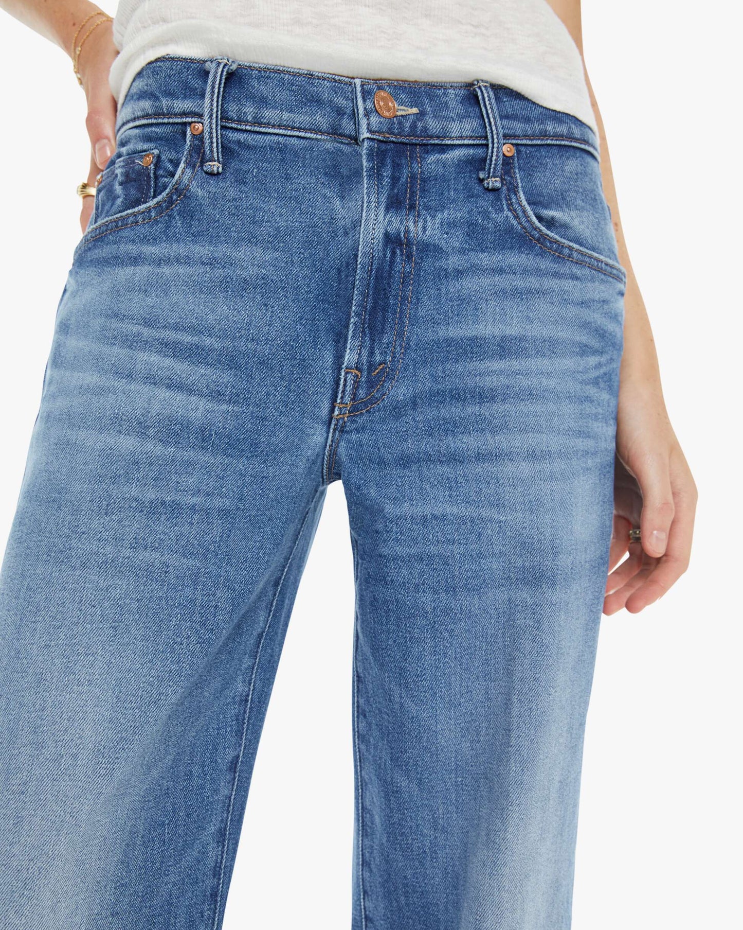 Mother Mid Rise Maven Ankle Jeans | All Your Eggs In One Basket
