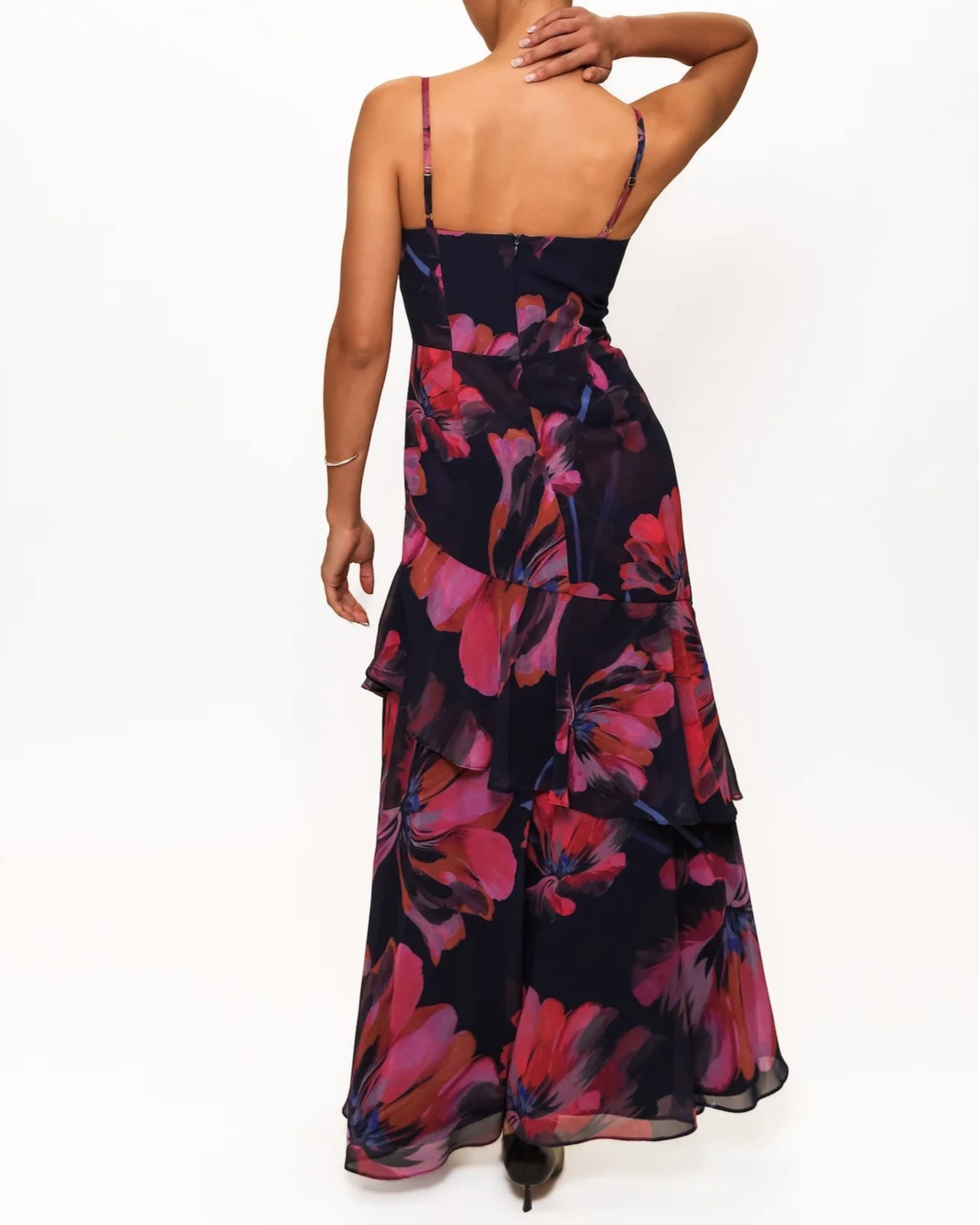 Hutch Jamila Dress | Navy Multi Breezy Watercolor Blooms
