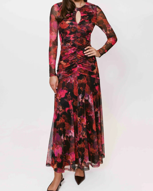 Hutch Ramy Dress | Pink Multi Abstract Paint Blot