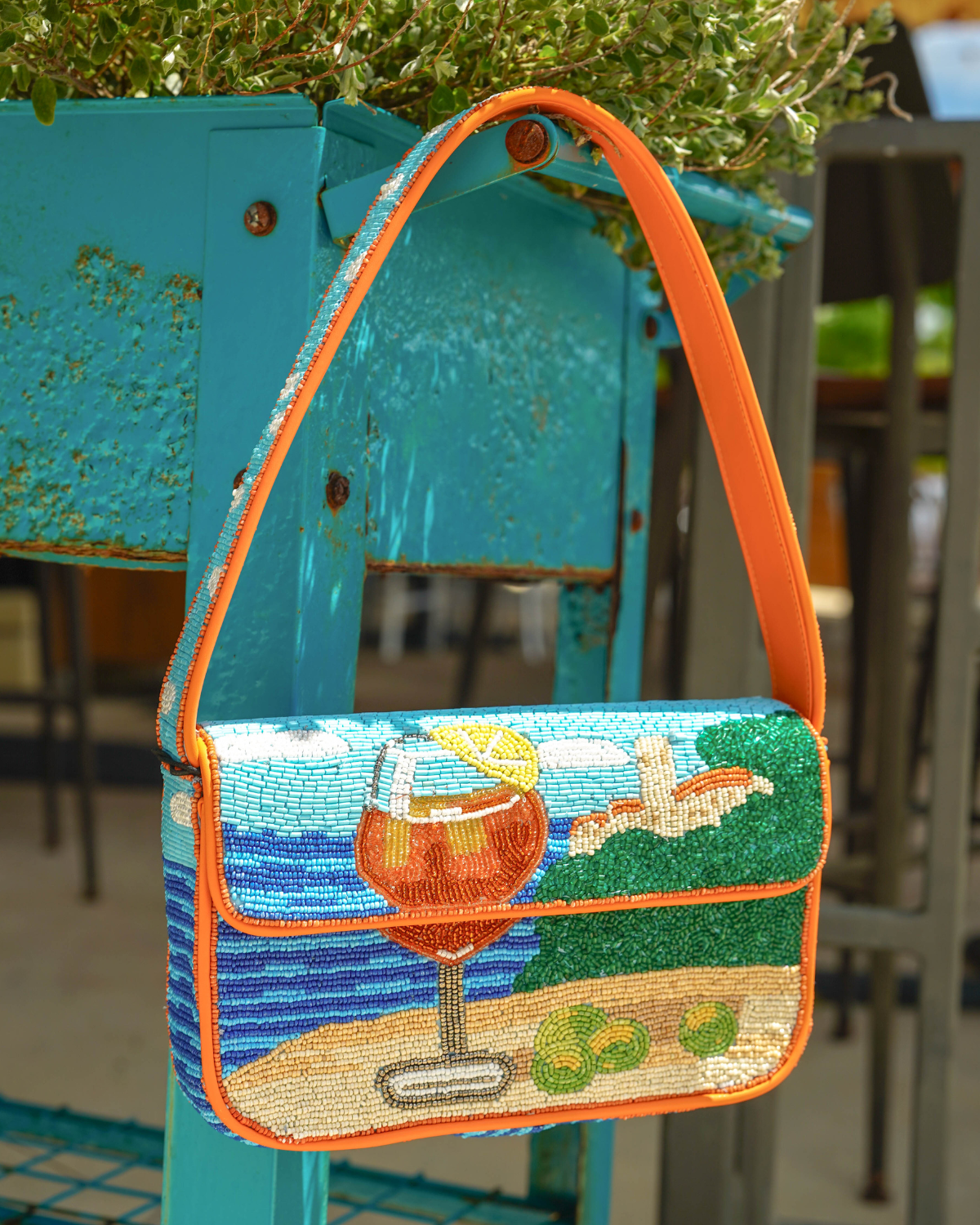 Staud Tommy Beaded Bag | Sunset Spritz