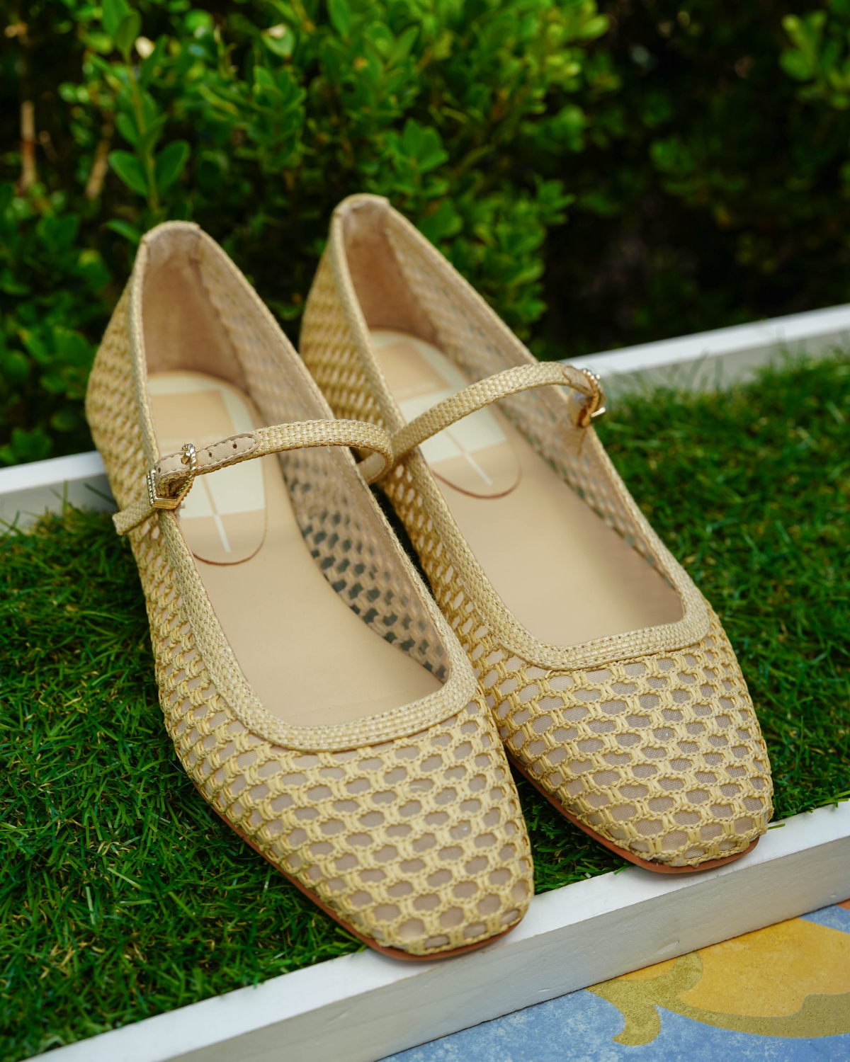 Dolce Vita Reyes Ballet Flats | Light Natural Woven Raffia