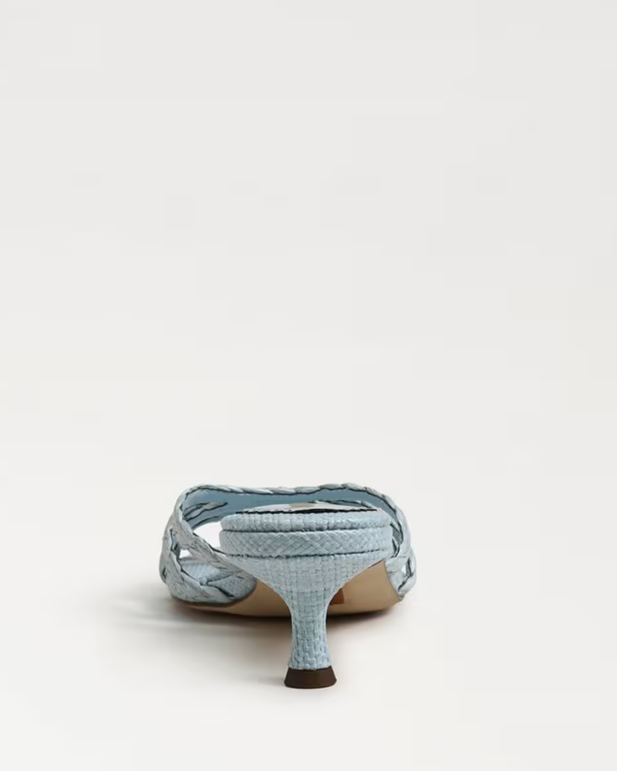Sam Edelman Camille Kitten Mule Heel | Breeze Blue Faux Raffia