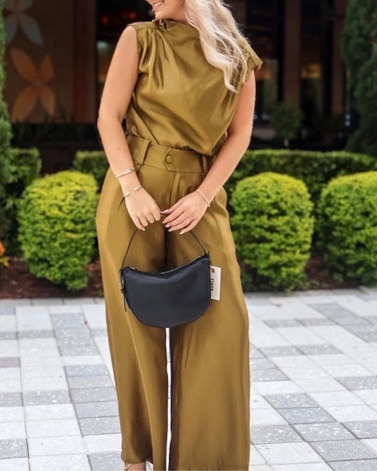 Amanda Uprichard Sleeveless Fabienne Top | Olive