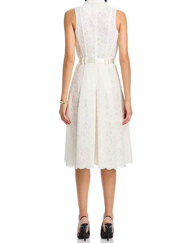 L'Agence Kylo Lace Shirt Dress | Ivory