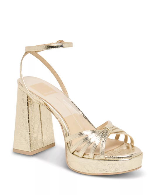 Dolce Vita Prady Heels | Platinum Distressed Leather