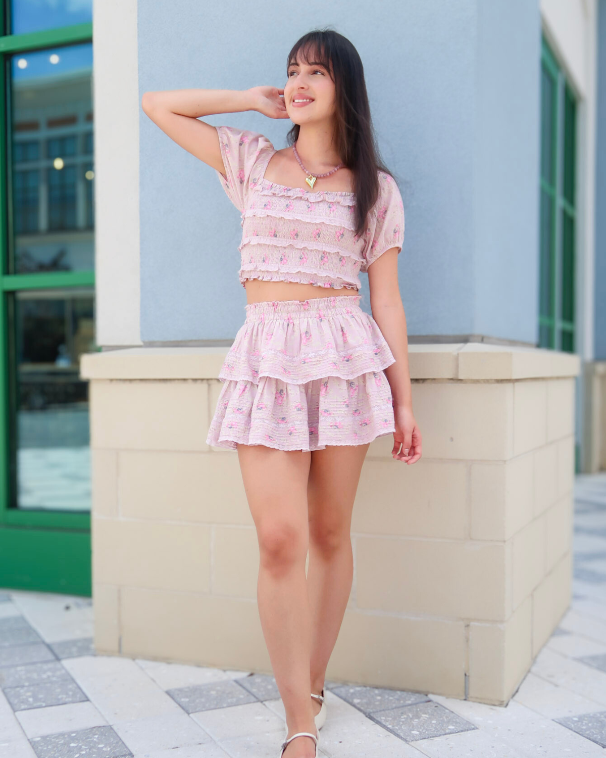 Love Shack Fancy Ruffle Mini Skirt