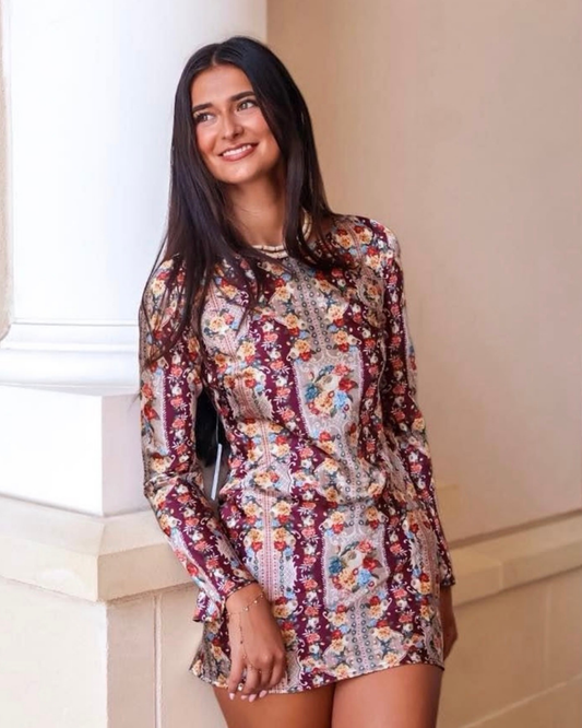 For Love & Lemons Maple Rose Mini Dress